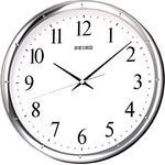 Seiko Wanduhr silber Kunststoff Schleichende Sekunde QXA417S Ø 31,1 x 4,4 cm