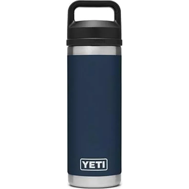 YETI Rambler Flasche mit Chug-Verschluss, Edelstahl 18/8, navy, 532 ml, doppelwandige Vakuumisolierung, 100% leakproof, spülmaschinenfest