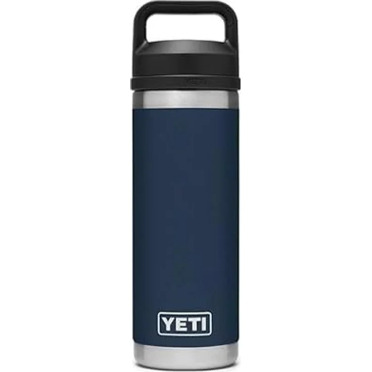 YETI Rambler Flasche mit Chug-Verschluss, Edelstahl 18/8, navy, 532 ml, doppelwandige Vakuumisolierung, 100% leakproof, spülmaschinenfest