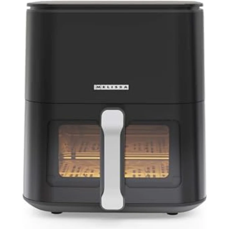 Melissa Digitale Heißluftfritteuse XL, 5 Liter, 8 Voreinstellungen, Touchscreen, Antihaftbeschichtung, Sichtfenster, Schwarz – Bild 4
