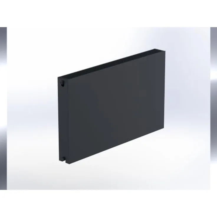 Sanicomfort Universal-Planheizkörper Typ 22 DK, 60 x 10,5 x 60 cm, Schwarz Matt, effiziente Wärmeverteilung, Qualitätsstahl