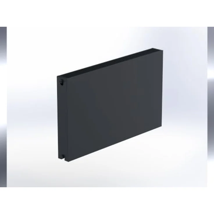 Sanicomfort Universal-Planheizkörper Typ 22 DK, 60 x 10,5 x 60 cm, Schwarz Matt, effiziente Wärmeverteilung, Qualitätsstahl – Bild 1