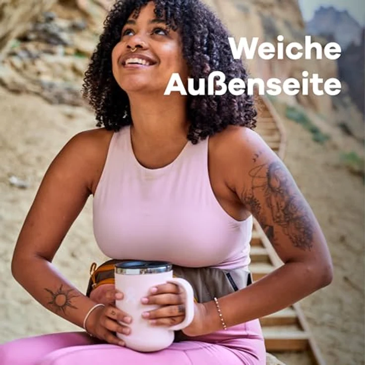 Hydro Flask Coffee Mug 354ml (12 oz) - Vakuumisolierter Thermobecher aus Edelstahl - Isolierbecher mit Griff & Steckdeckel - Reise-Becher - Spülmaschinenfester Kaffeebecher - Agave – Bild 4