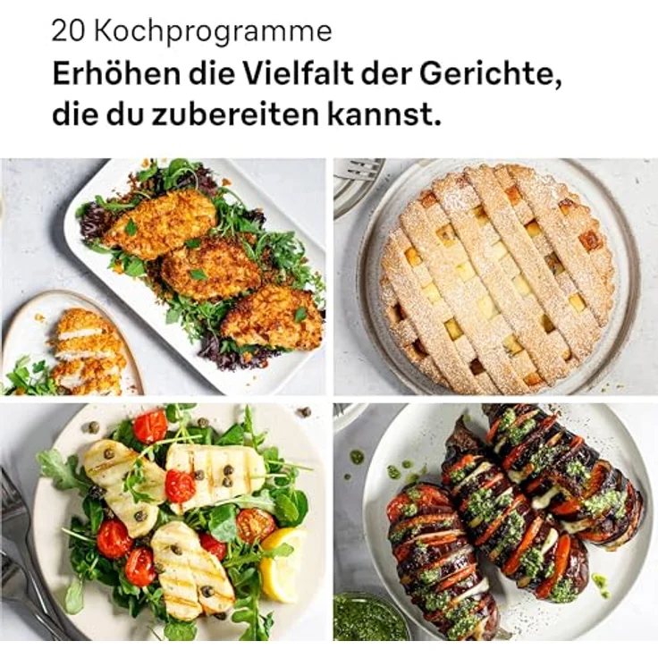 Braun MultiFry 5 HF5073IBK, 3-in-1 Heißluftfritteuse, 6L Airfryer, 80-220°, 20 Programme, Touch-Bedienung, RealOven-Technologie, 2000W, Schwarz – Bild 4