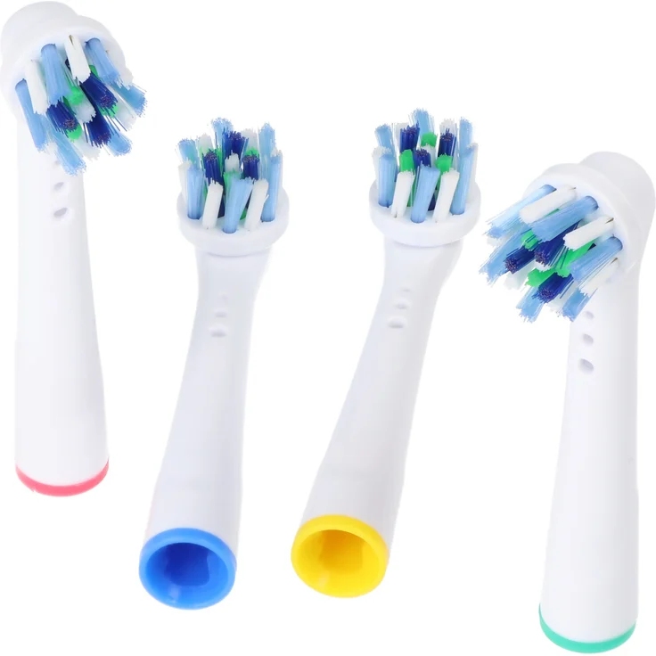 AccuCell 360 Cleaning Brush Ersatz-Zahnbürstenkopf, 4 Stück für Oral-B D10, D12, D16, schonende Plaque-Entfernung