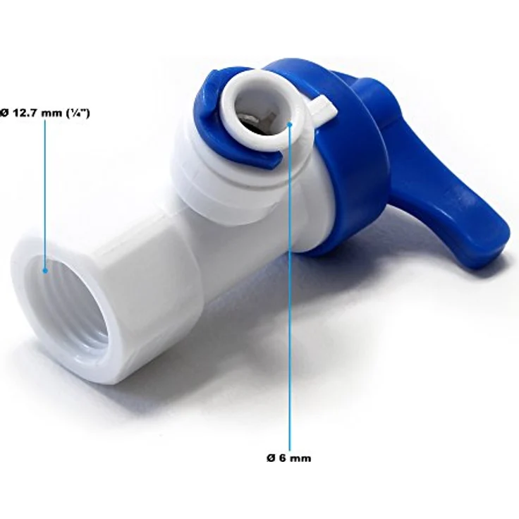Naturewater Wasserhahn Adapter, Osmose Tankventil Bypass mit 12,91 mm (1/4") IG für Vorratsbehälter – Bild 3