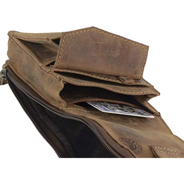 Greenburry Vintage Gürteltasche aus Leder, 10 cm x 4 cm x 18 cm, braun – Bild 8
