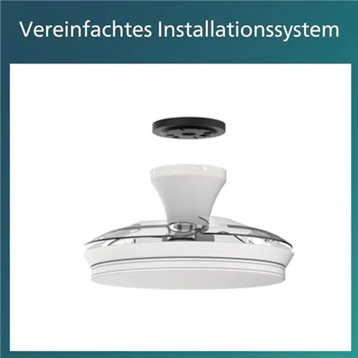 Philips Bliss LED DC-Deckenleuchte Ventilator 28W+35W, 2700-5500K, schwarz – Bild 7