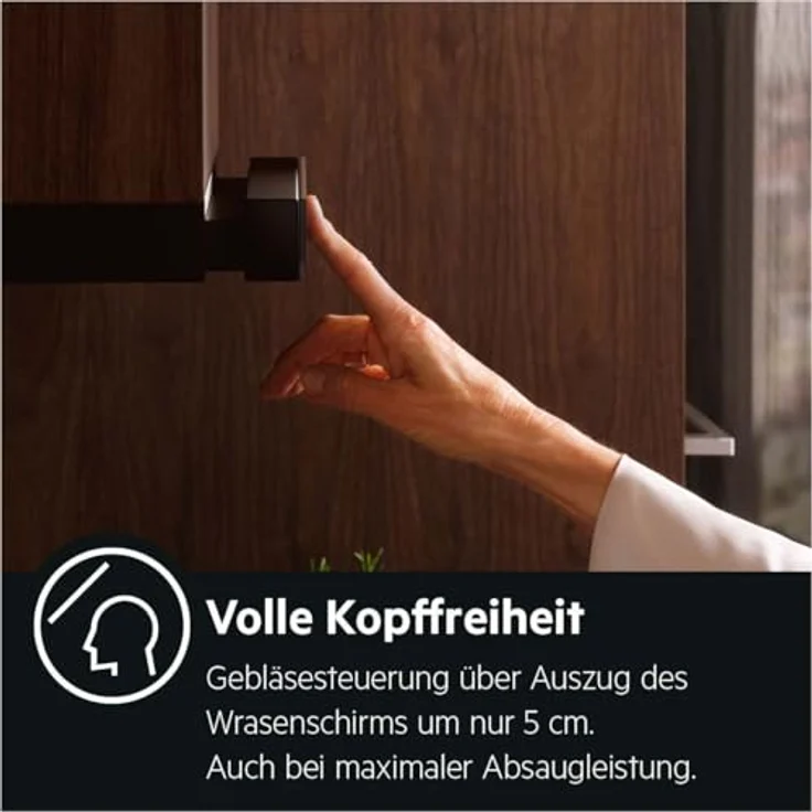 AEG DPE5660B Dunstabzugshaube, 60 cm Flachschirm, schwarze Gehäuse, hocheffiziente Fettfilter, LED-Beleuchtung, Energieeffizienzklasse A – Bild 4