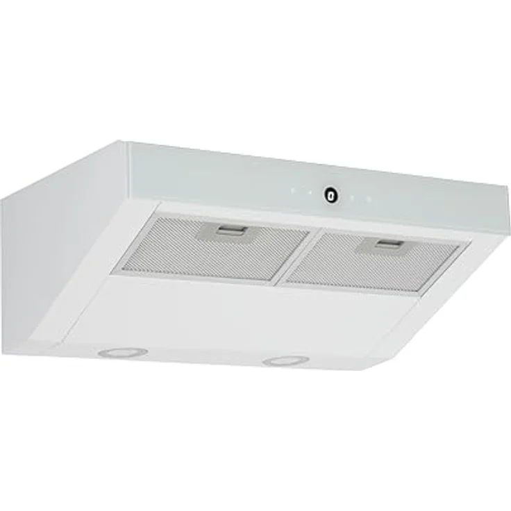 Respekta Dunstabzugshaube 60 cm kopffreie Unterbauhaube Abzugshaube Weiß, Touch Control, LED Beleuchtung – Bild 1