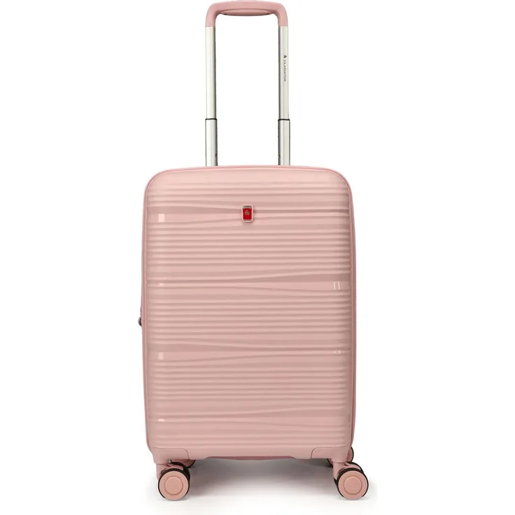 Wüsthof 0800 4 Rollen Trolley 55 cm, Koffer mit Dehnfalte und TSA-Schloss, Pink, (36 l)