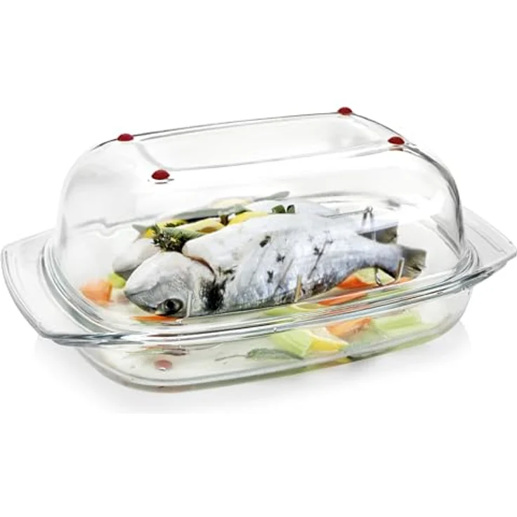 Tescoma Fischhalter GrandCHEF, Edelstahl Küchenrost für perfekten Fischgenuss im Ofen, Grill und Dampfgaren – Bild 2