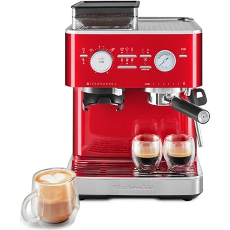 KitchenAid Kaffeehalbautomat 5KES6551 Espressomaschine mit Gratmahlwerk, PID-Temperaturregelung, Edelstahlgehäuse – Bild 5