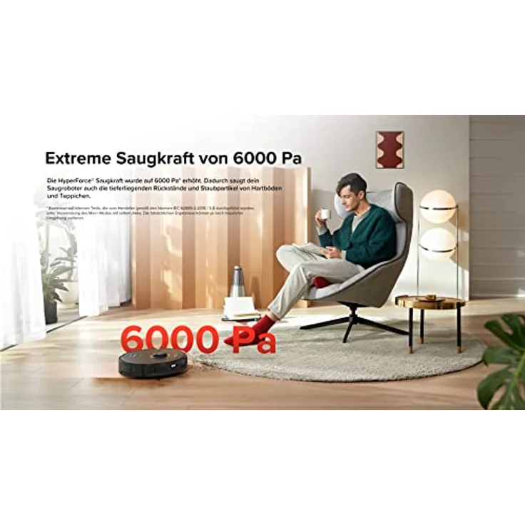roborock S8 Pro Ultra Saug- & Wischroboter mit All-in-One Station (Saugleistung 6000Pa, 180min Akkulaufzeit, 350ml Staub-/ 200ml Wassertank, Ultraschall-Wischfunktion, App-/Sprachsteuerung) – Bild 4