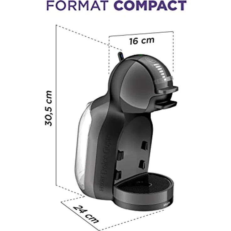 Krups KP1238.25 NESCAFÉ DOLCE GUSTO MINI ME, Kaffeekapselmaschine mit 15 bar Druck und Touch-Steuerung, schwarz – Bild 3