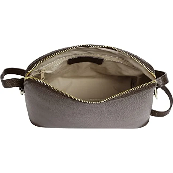 Cluty Umhängetasche, echt Leder, Made in Italy, goldene Details, quadratische Form, Höhe 18 cm x Breite 20 cm x Tiefe 4 cm – Bild 6