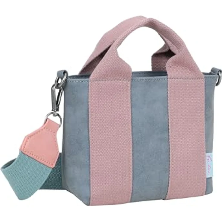 Fritzi aus Preußen Bini Schultertasche, 20 cm, blaue Damen Handtasche aus robustem Polyurethan mit abnehmbarem Umhängeriemen – Bild 5