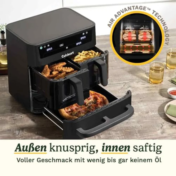 Cuisinart Tri Zone 13,6L Heißluftfritteuse & Ofen, PFAS-frei, schwarze Ausführung, XXXL-Kapazität – Bild 5