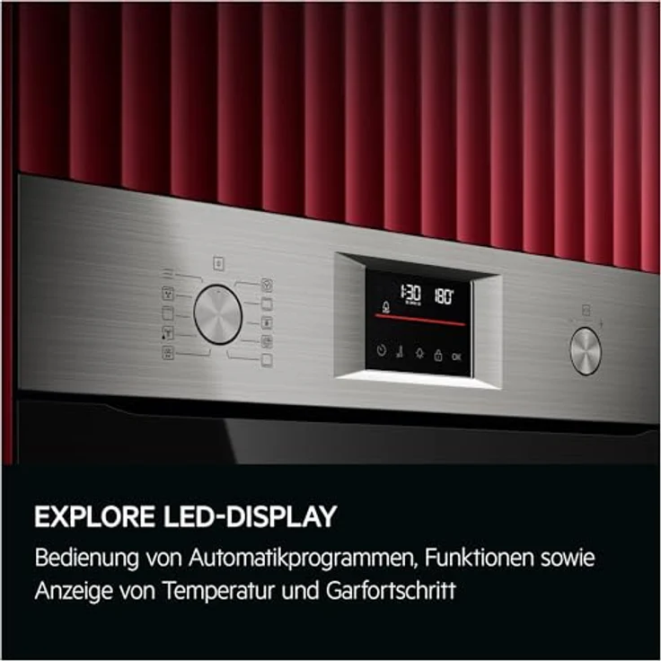 AEG Einbaubackofen Serie 5 OU5PB40ZSM Ringheißluft Edelstahl - Gleichmäßige Garergebnisse, Pyrolyse Selbstreinigung, 45 Automatikprogramme, LED-Touchdisplay, Schnellaufheizung – Bild 3
