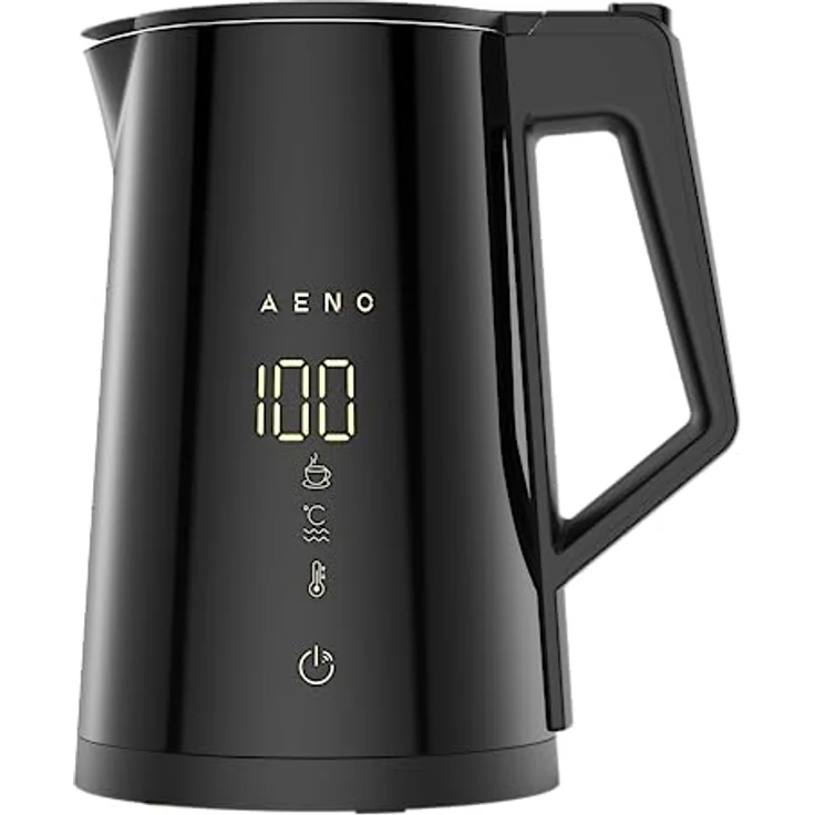 Aeno EK7S Wasserkocher, 2200W, 1,7 l, Strix, WiFi, LED Display, Abschaltautomatik, schwarz – Bild 2