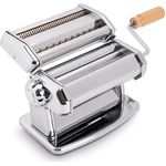 Imperia Duplex, Pastamaschine aus Edelstahl mit Nudelaufsatz für Tagliatelle und Fettuccine, Silber