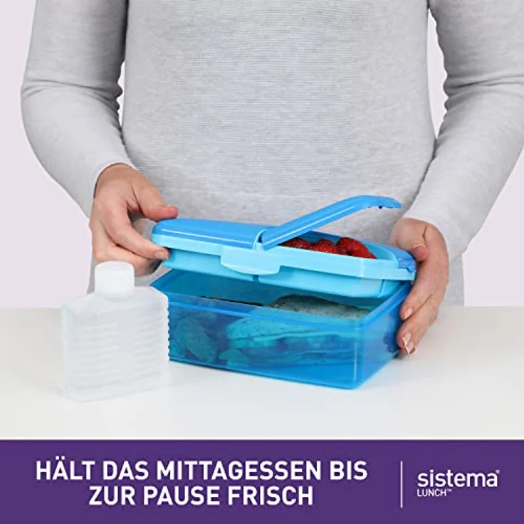 Sistema Lunch Slimline Quaddie Box, 1,5 l, blau-grün – Bild 3