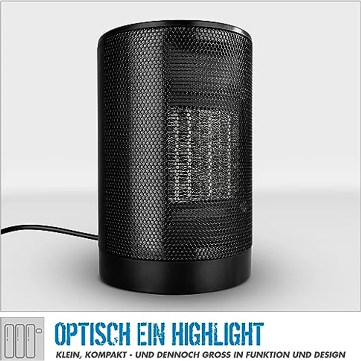 Güde Keramik Heizlüfter GKH 1200 DT (1200 W, 2 Heizstufen m. Ventilatorfunktion, 15 m³ max. Raumheizvermögen, PTC-Keramik Heizelement, Oszillation, Timerfktn., LED-Display, Überhitzungs- & Kippschutz) – Bild 2