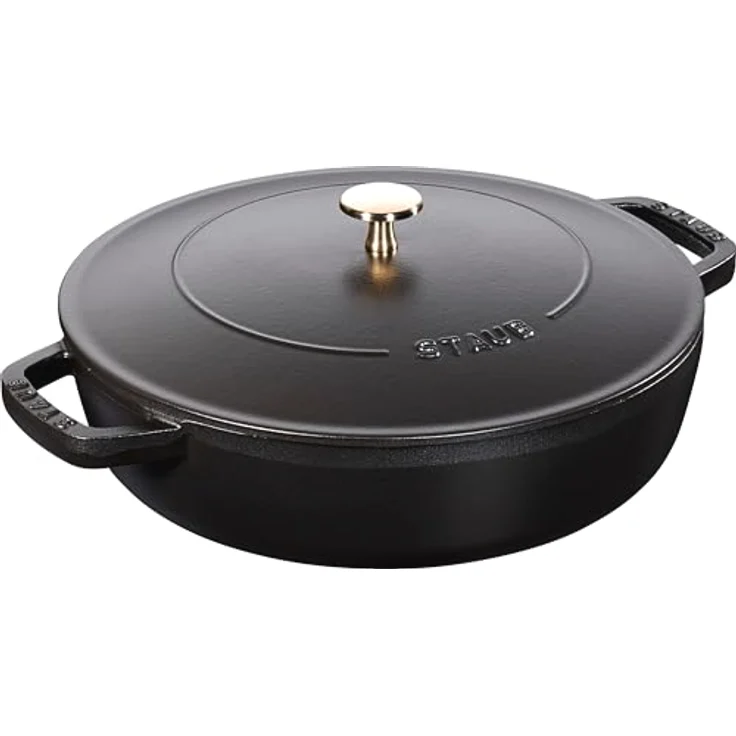 Staub Bräter mit Chistera, Induktionsgeeignet, Gusseisen, Schwarz, 28 cm, 1 Einheiten – Bild 2
