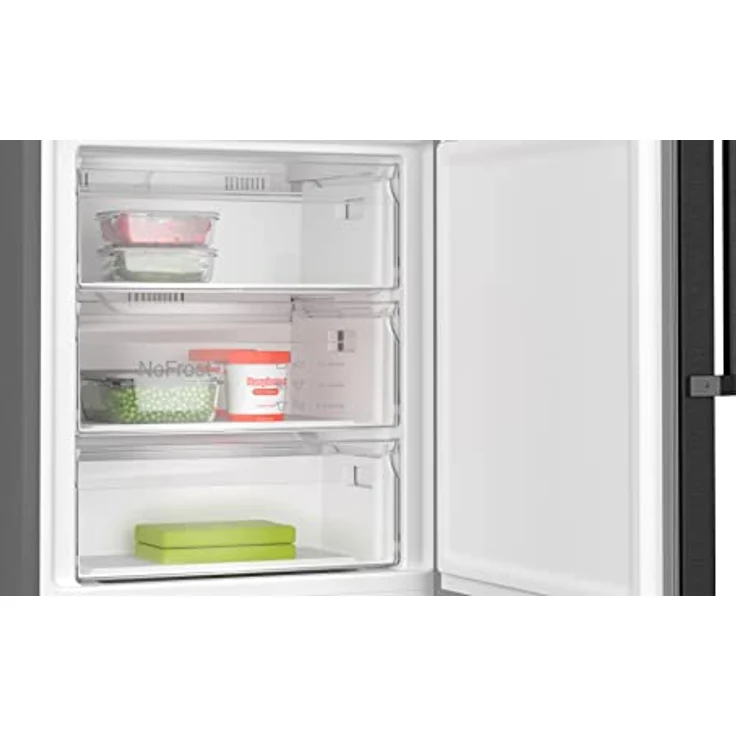 BOSCH KGN49OXBT Stand-Kühl-Gefrier-Kombination Serie 4, freistehende XXL-Kühlkombination mit Gefrierbereich unten 203x70 cm, 311L Kühlen, 129L Gefrieren, NoFrost, VitaFresh XXL, PerfectFit – Bild 4