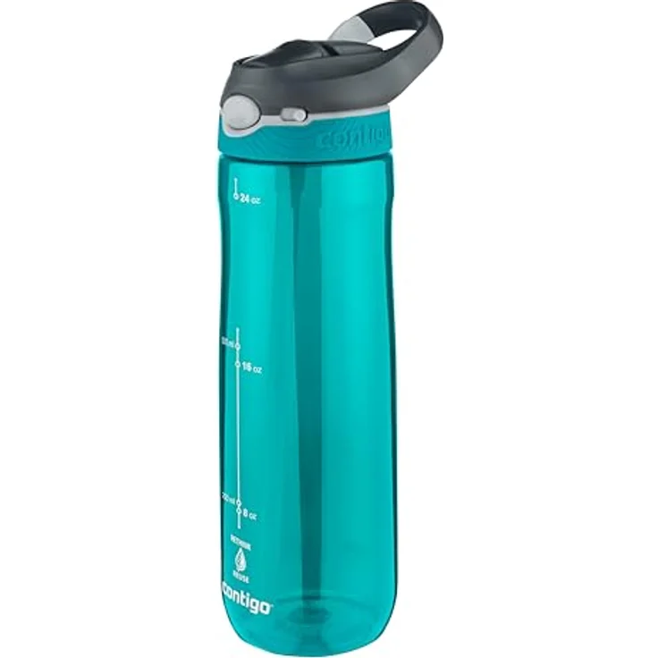 CONTIGO Trinkflasche ASHLAND TREN, auslaufsichere 720ml BPA-freie Wasserflasche mit Strohhalm, Scuba blau – Bild 2