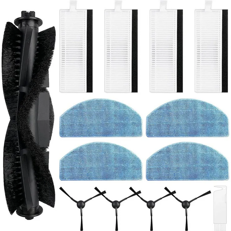 FELIXLEO Staubsaugerdüsen-Set für Tikom G8000 Pro, Zubehörset mit innovativer Seitenbürste und supersaugfähigen Wischpads, 1-tlg.
