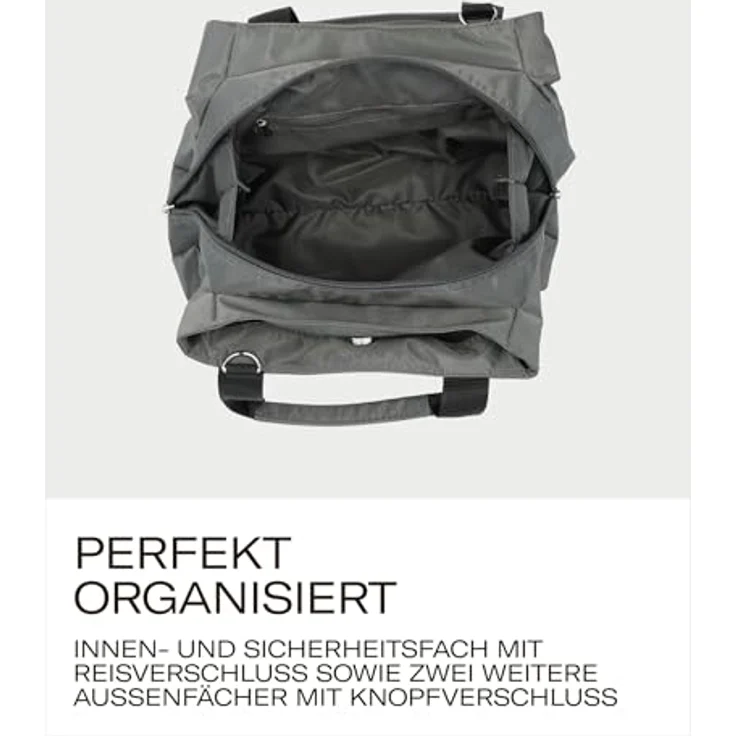 Picard Damen Henkeltasche HAPPY, Klein, Nylon, wasserabweisend, Magnetverschluss, 19x28x10cm – Bild 4