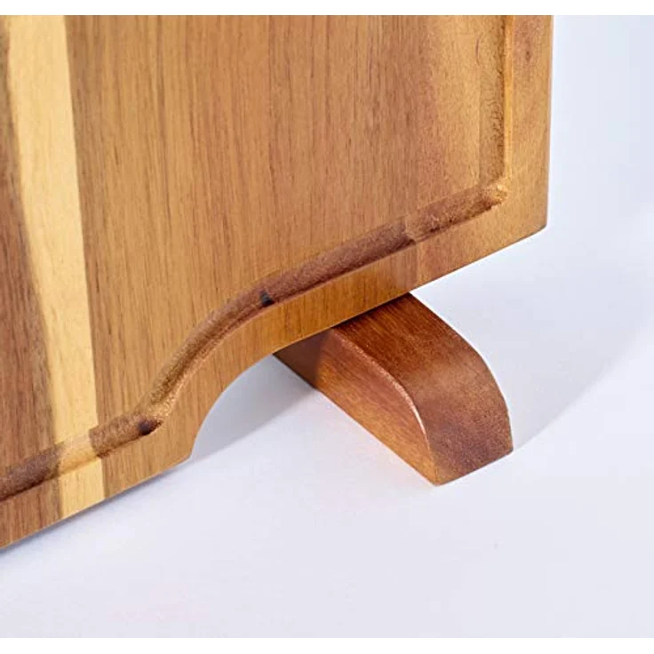 ECHTWERK Echtwerk 3 in 1 Akazienholz Küchenmesser Set mit Messerschärfer und Kochmesser (20cm) - Robustes Schneidebrett für Kochen und Schneiden – Bild 4