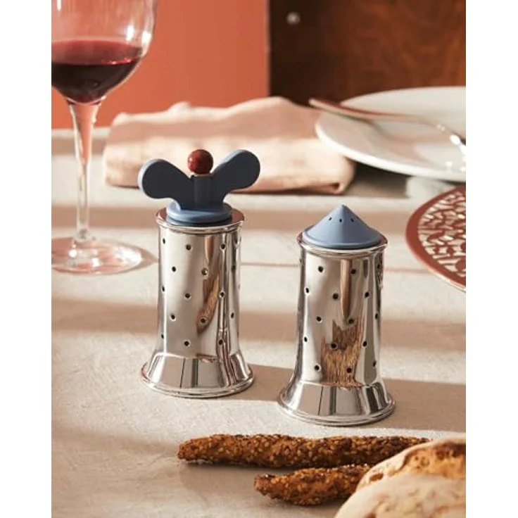 Alessi Salzstreuer, Blau, Edelstahl, 6.5 x 7 x 24 cm – Bild 2