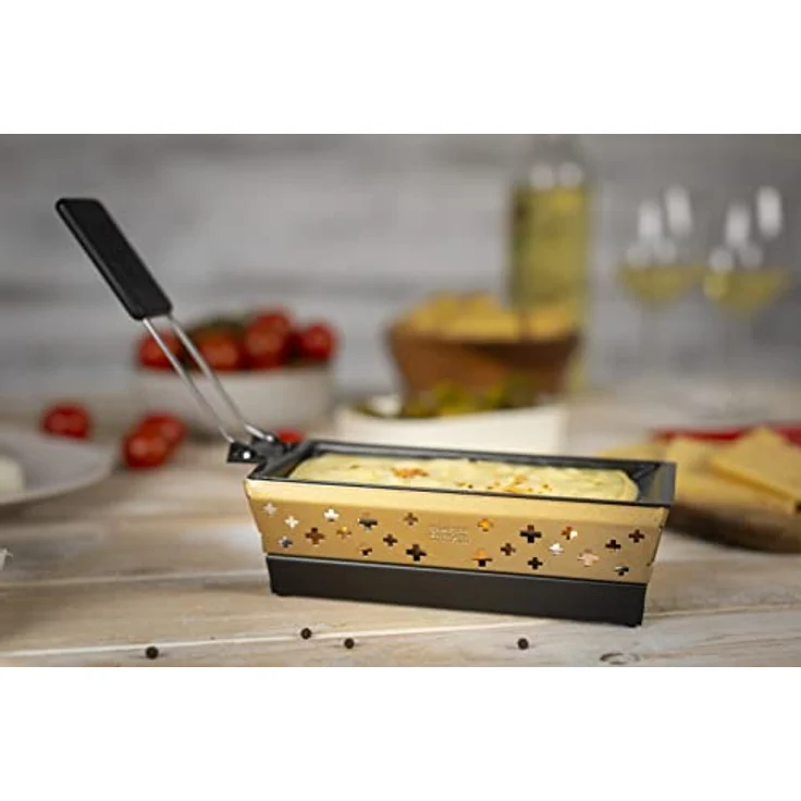 Kuhn Rikon 32169 Candle Light Mini Schweizerkreuz Raclette Set, gold – Bild 5