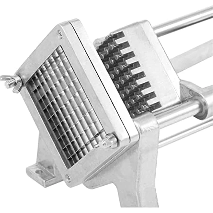Royal Catering RCKS-3 Pommesschneider Kartoffelschneider Gemüseschneider (Inkl. 3 Messereinsätze 8x8/10x10/12x12, Manuell, Tisch- und Wandmontage, Edelstahl und Aluminium, Stabil) - Preisvergleich – Bild 2