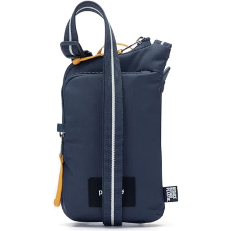 Pacsafe GO Tech, Anti-Diebstahl Handtasche aus reiß- und schnittfestem Material, Blau mit RFID-Schutz – Bild 6