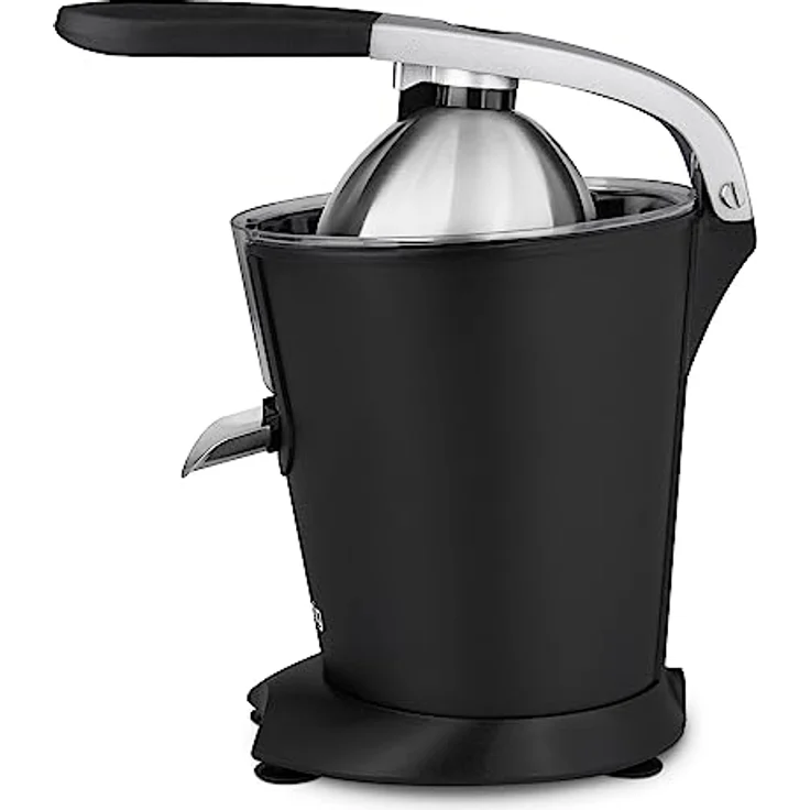 H.Koenig Elektrische Zitruspresse AGR82 Edelstahl Mattschwarz, BPA-frei, Orangen-, Zitronen-, Grapefruitsaft, Schnell, Automatisch, Leise, Tropffreier Trinkschnabel, Spülmaschinengeeignet, 160 W – Bild 3