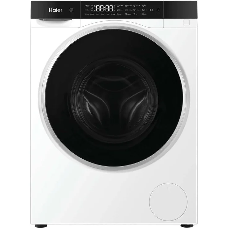 Haier HWD50-BP12307U1 Waschtrockner Freistehend Frontlader, 2,5 kg Fassungsvermögen, Weiß, mit Invertermotor und Startzeitvorwahl