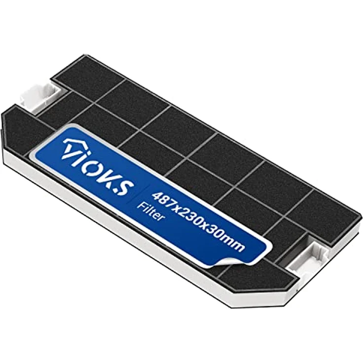 VIOKS Aktivkohlefilter für Dunstabzugshaube, 487x230mm, Ersatz für Siemens Bosch Filter 00460367, effektiver Geruchsfilter, leicht zu installieren – Bild 1
