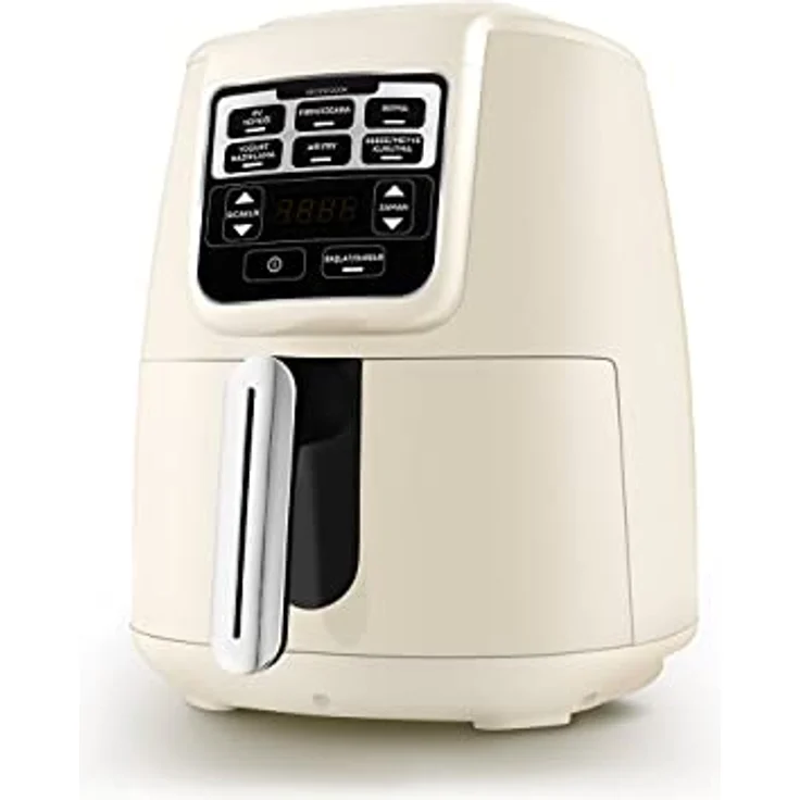 Karaca Heißluftfritteuse Air Cook XL 2 in 1 Airfryer Sternenlicht, 4 Liter Fassungsvermögen, 1550 Watt, Türkisch panelt – Bild 2