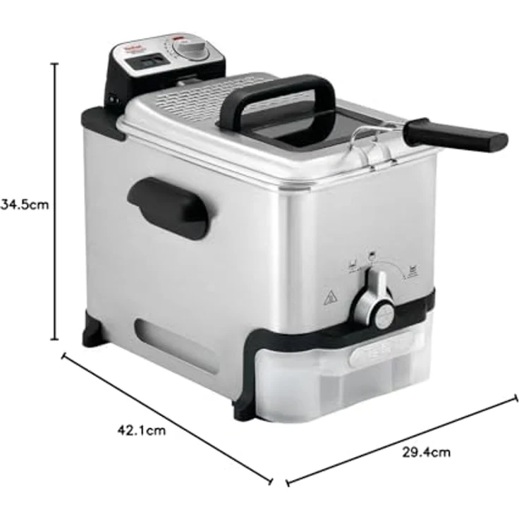 Tefal Fritteuse FR8041, Semiprofessionelle Fritteuse mit Öl-Filter und Oleoclean-Technologie – Bild 4