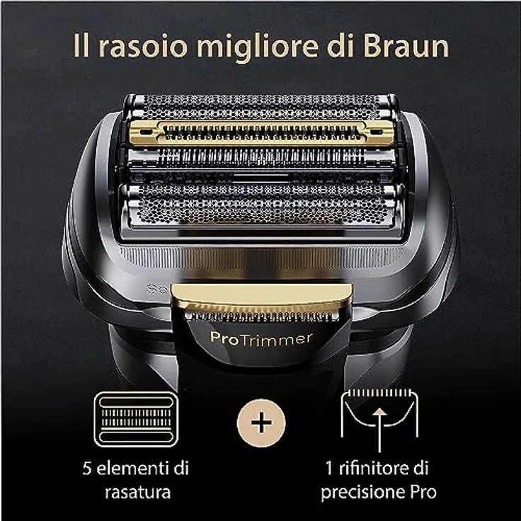 Braun Series 9 Pro+ Elektrorasierer, Ladestation, Wet & Dry, 9515s, Edelmetall – Bild 5