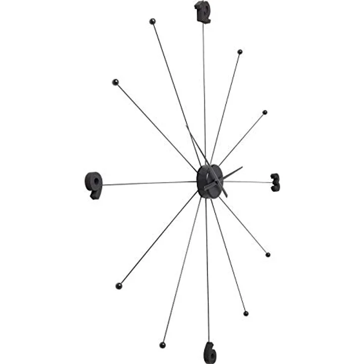 Kare Design Wanduhr Like Umbrella Black, Runde Wanddeko im minimalistischen Design, schwarz – Bild 3
