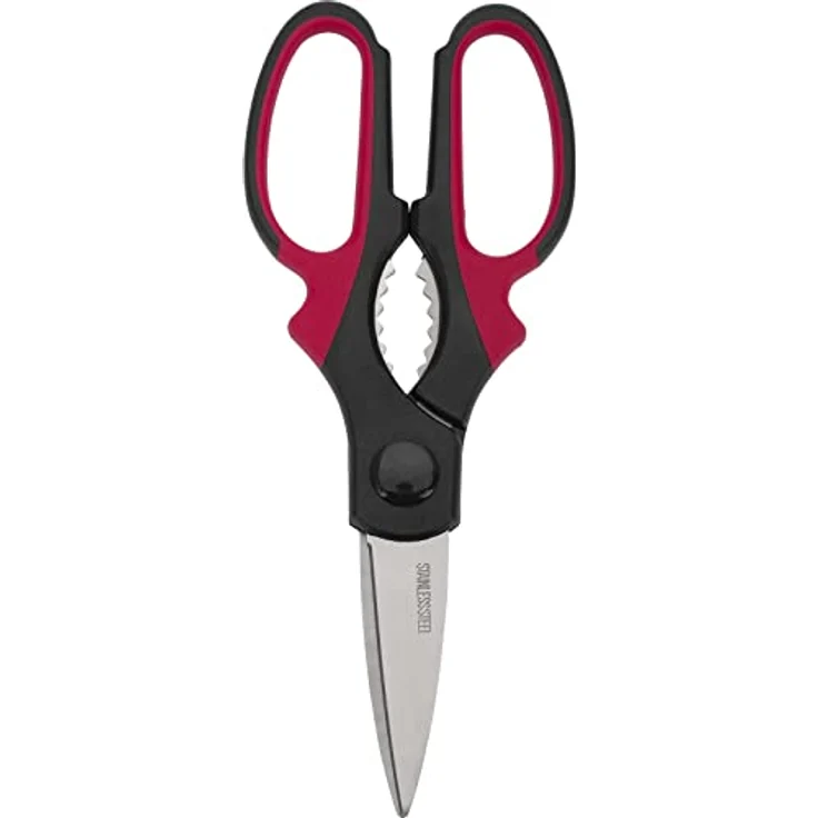 Westmark Universal-Haushaltsschere, Schneidklingenlänge: 7 cm, Rostfreier Edelstahl-Kunststoff, Schwarz-Rot-Silber, 13752280 – Bild 2