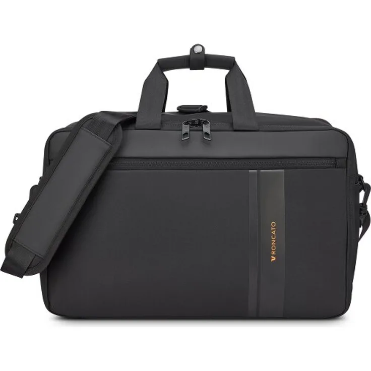 Roncato Metropolitan Travel Reiserucksack, 40 cm mit Laptopfach, schwarz, 100% Polyurethan