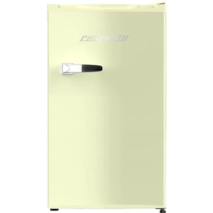 Respekta Kühlschrank Rico KG83-52, freistehender Retrokühlschrank mit Kältefach, 92 Liter, Creme, 39 dB, LED-Beleuchtung, inkl. Flaschenöffner