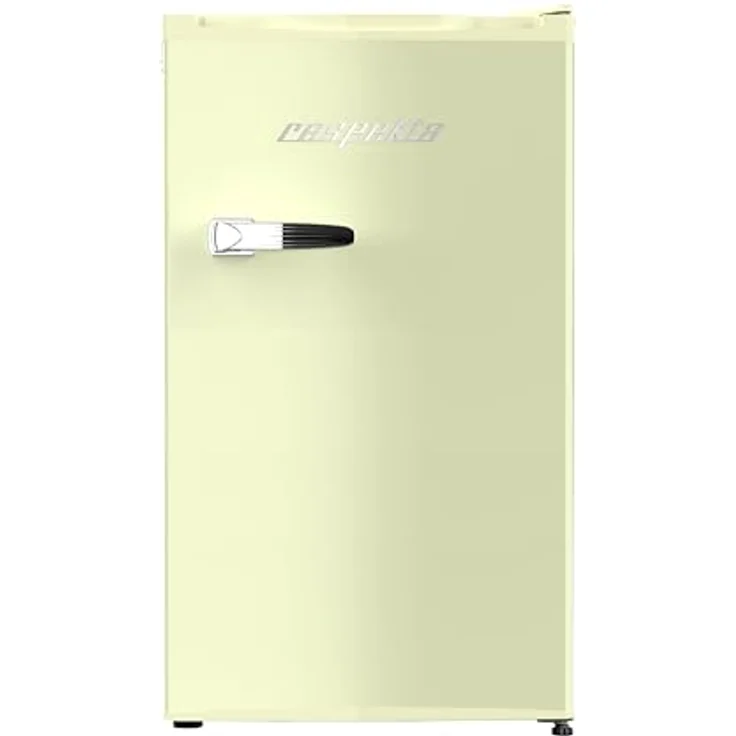 Respekta Kühlschrank Rico KG83-52, freistehender Retrokühlschrank mit Kältefach, 92 Liter, Creme, 39 dB, LED-Beleuchtung, inkl. Flaschenöffner – Bild 1