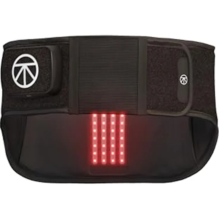 Therabody ThermBack LED Wärmegürtel, 4-in-1 Therapiebandage mit Ferninfrarot, Wärme, Vibration, zur Schmerzlinderung im Rücken, fördert Erholung und Beweglichkeit