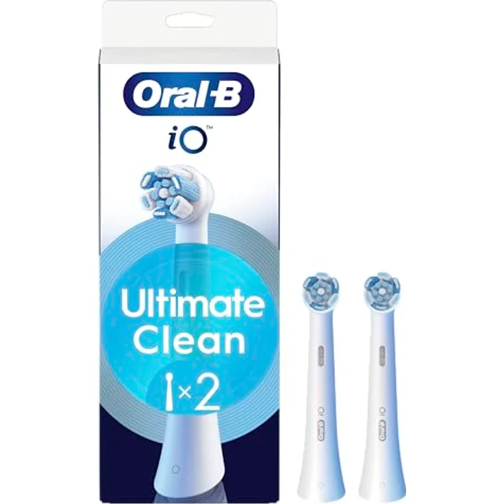Oral-B Ultimate Clean Ersatzbürsten, Weiß, für Oral-B iO, runde Bürste mit Farbwechsel-Borsten zur Plaque-Entfernung – Bild 1